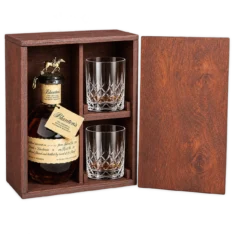 Wooden Case & 2 Glasses